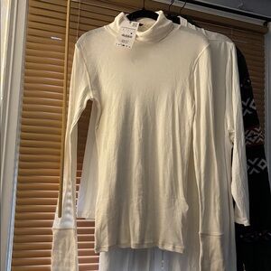 White Turtleneck Long Sleeve Zara